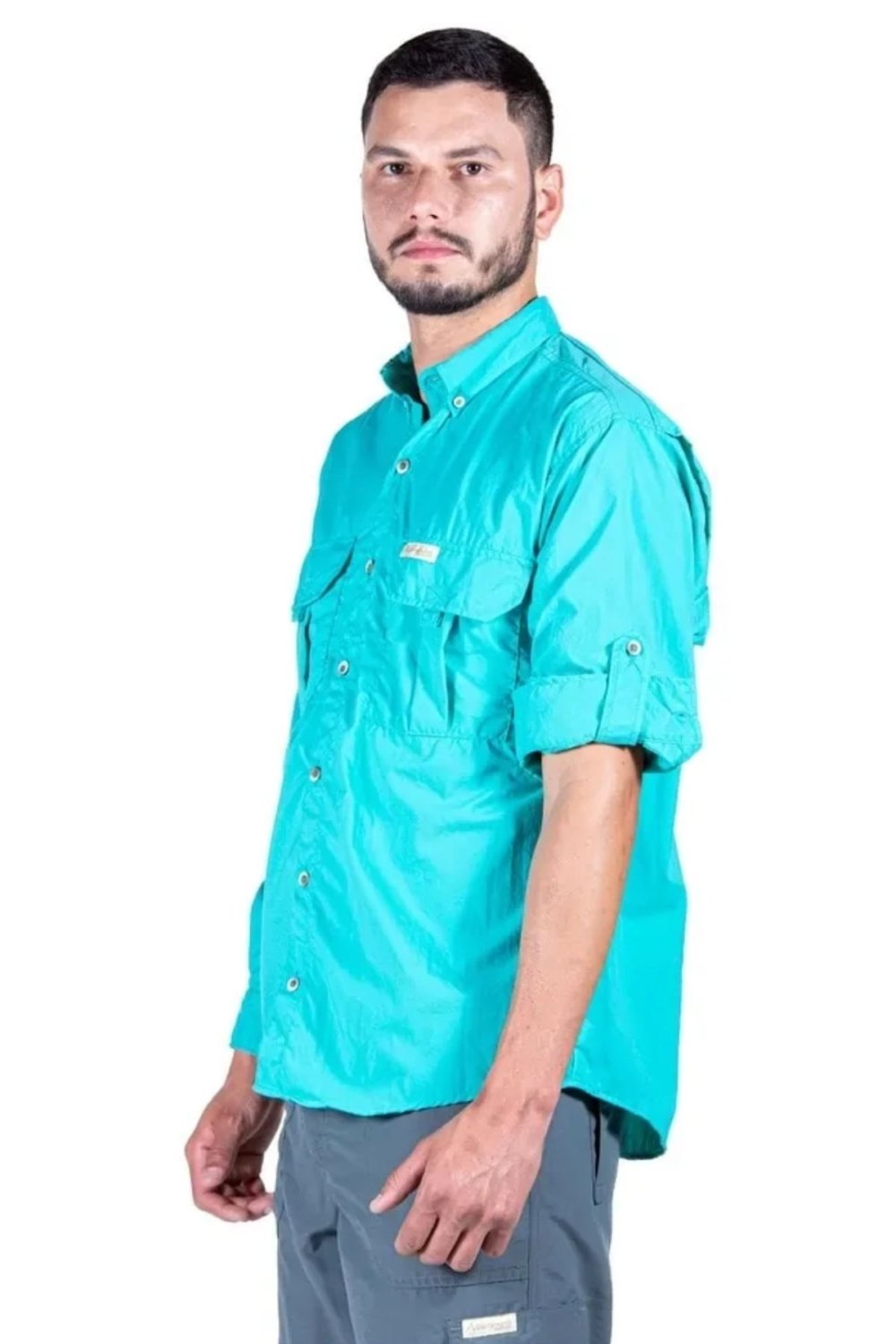 Camisa Adventure Uv50+ Azul Turquesa - Masc - Image 2